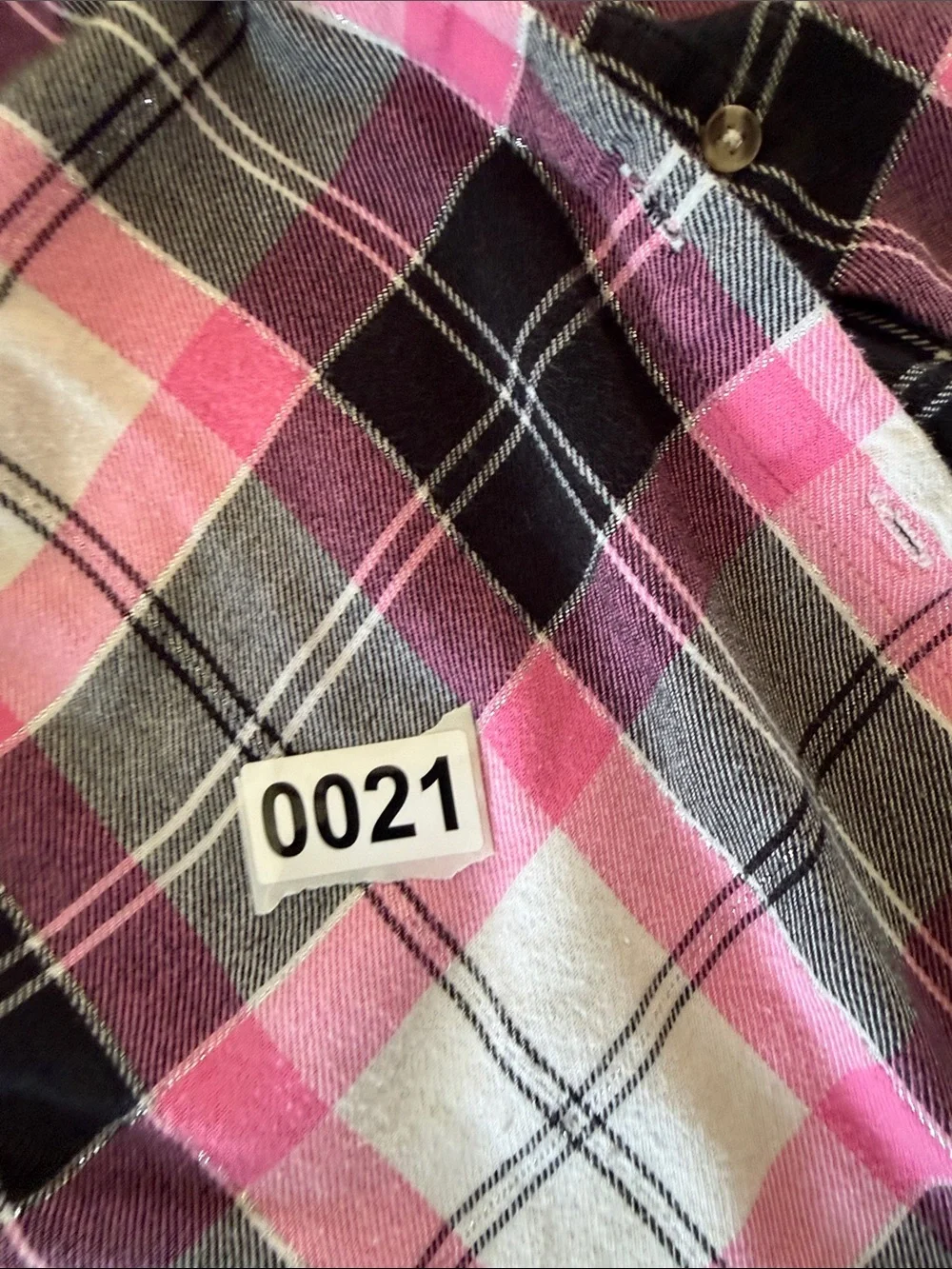 Justice Pink Black White Plaid Hooded Flannel Jacket
